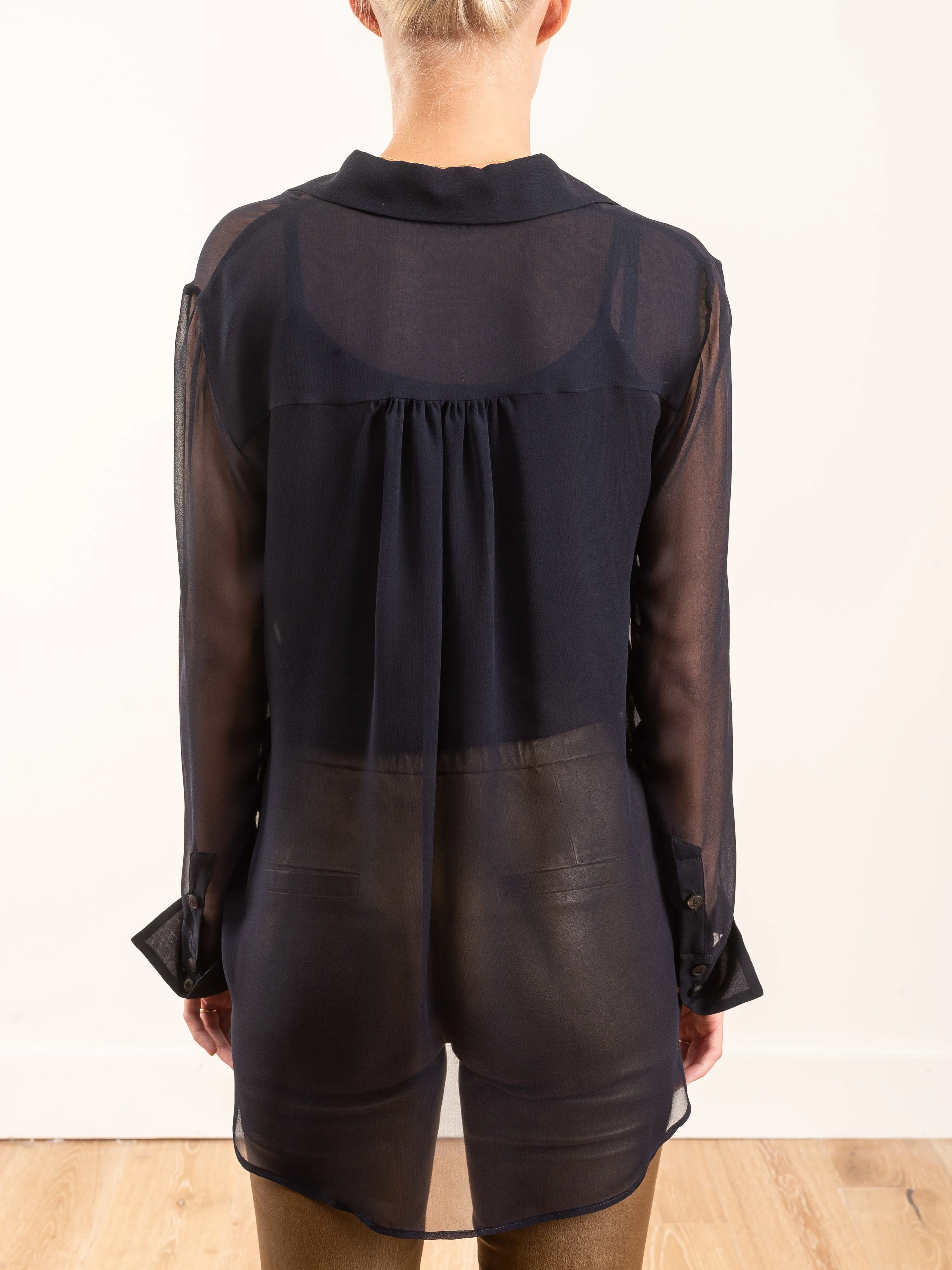 button down silk shirt