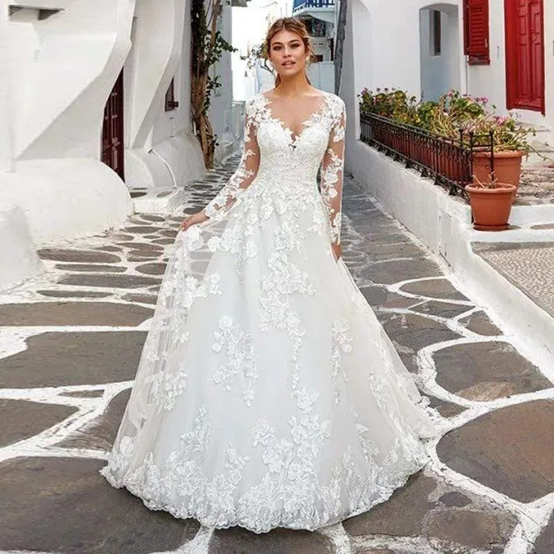Roycebridal Lace  Spaghetti  Sleevesless Wedding Dresses