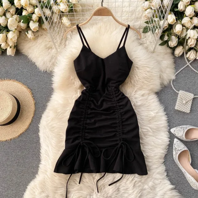 Women Slim Ruffles Party Dress